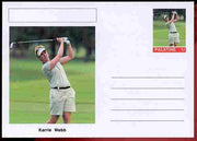 Palatine (Fantasy) Personalities - Karrie Webb (golf) postal stationery card unused and fine