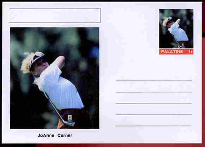 Palatine (Fantasy) Personalities - JoAnne Carner (golf) postal stationery card unused and fine