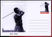 Palatine (Fantasy) Personalities - Henry Cotton (golf) postal stationery card unused and fine
