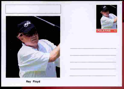 Palatine (Fantasy) Personalities - Ray Floyd (golf) postal stationery card unused and fine