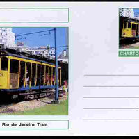 Chartonia (Fantasy) Buses & Trams - Rio de Janeiro Tram postal stationery card unused and fine