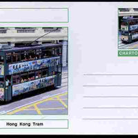 Chartonia (Fantasy) Buses & Trams - Hong Kong Tram postal stationery card unused and fine