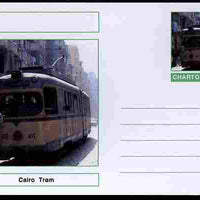Chartonia (Fantasy) Buses & Trams - Cairo Tram postal stationery card unused and fine
