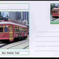 Chartonia (Fantasy) Buses & Trams - New Orleans Tram postal stationery card unused and fine