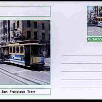 Chartonia (Fantasy) Buses & Trams - San Francisco Tram postal stationery card unused and fine