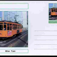 Chartonia (Fantasy) Buses & Trams - Milan Tram postal stationery card unused and fine
