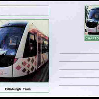 Chartonia (Fantasy) Buses & Trams - Edinburgh Tram postal stationery card unused and fine