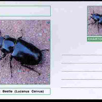 Chartonia (Fantasy) Insects - Stag Beetle (Lucanus Cervus) postal stationery card unused and fine