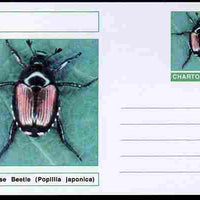 Chartonia (Fantasy) Insects - Japanese Beetle (Popillia japonica) postal stationery card unused and fine