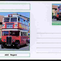 Chartonia (Fantasy) Buses & Trams - AEC Regent Bus postal stationery card unused and fine