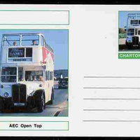 Chartonia (Fantasy) Buses & Trams - AEC Open Top Bus postal stationery card unused and fine