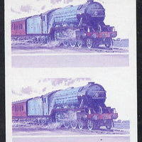 Lesotho 1984 Railways of the World 1m LNER Flying Scotsman imperf proof printed in red & blue colours only unmounted mint (as SG 609)*
