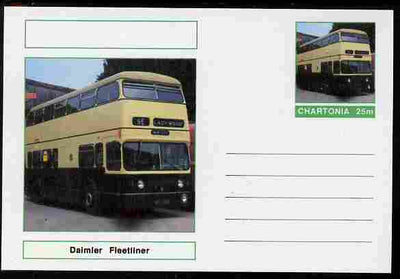 Chartonia (Fantasy) Buses & Trams - Daimler Fleetliner Bus postal stationery card unused and fine