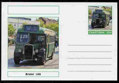 Chartonia (Fantasy) Buses & Trams - Bristol L5G Bus postal stationery card unused and fine