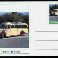 Chartonia (Fantasy) Buses & Trams - Bedford OB Coach postal stationery card unused and fine