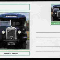 Chartonia (Fantasy) Buses & Trams - Dennis Lancet postal stationery card unused and fine