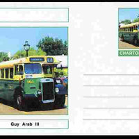 Chartonia (Fantasy) Buses & Trams - Guy Arab III Bus postal stationery card unused and fine