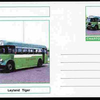 Chartonia (Fantasy) Buses & Trams - Leyland Tiger Bus postal stationery card unused and fine