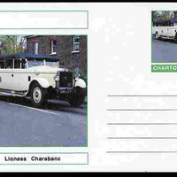 Chartonia (Fantasy) Buses & Trams - Lioness Charabanc postal stationery card unused and fine