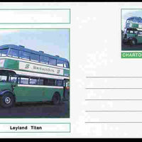 Chartonia (Fantasy) Buses & Trams - Leyland Titan Bus postal stationery card unused and fine