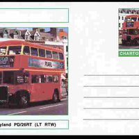 Chartonia (Fantasy) Buses & Trams - Leyland PD/26RT Bus (LT RTW) postal stationery card unused and fine