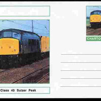 Chartonia (Fantasy) Railways - Class 45 Sulzer Peak postal stationery card unused and fine