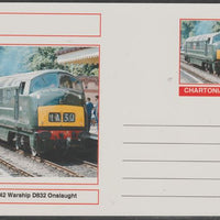 Chartonia (Fantasy) Railways - Class 42 Warship D832 Onslaught postal stationery card unused and fine