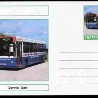 Chartonia (Fantasy) Buses & Trams - Dennis Dart Bus postal stationery card unused and fine