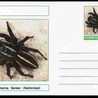 Chartonia (Fantasy) Aracnids - Jumping Spider (Salticidae) postal stationery card unused and fine