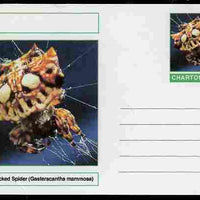 Chartonia (Fantasy) Aracnids - Spinybacked Spider (Gasteracantha mammosa) postal stationery card unused and fine