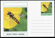 Chartonia (Fantasy) Insects - Hoverfly (Diptera syrphidae) postal stationery card unused and fine