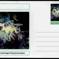 Chartonia (Fantasy) Fish - Leafy Sea Dragon (Phycodurus eques) postal stationery card unused and fine