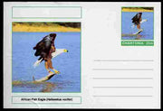 Chartonia (Fantasy) Birds - African Fish Eagle (Haliaeetus vocifer) postal stationery card unused and fine