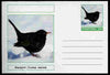 Chartonia (Fantasy) Birds - Blackbird (Turdus merula) postal stationery card unused and fine