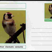 Chartonia (Fantasy) Birds - Goldfinch (Carduelis carduelis) postal stationery card unused and fine