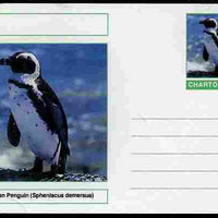 Chartonia (Fantasy) Birds - African Penguin (Spheniscus demersus) postal stationery card unused and fine