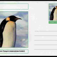 Chartonia (Fantasy) Birds - Emperor Penguin (Aptenodytes forsteri) postal stationery card unused and fine