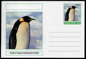 Chartonia (Fantasy) Birds - Emperor Penguin (Aptenodytes forsteri) postal stationery card unused and fine