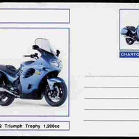 Chartonia (Fantasy) Motorcycles - 2002 Triumph Trophy postal stationery card unused and fine