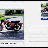Chartonia (Fantasy) Motorcycles - 1959 BSA C15 postal stationery card unused and fine