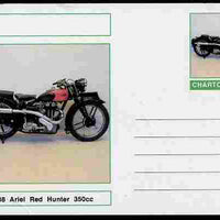 Chartonia (Fantasy) Motorcycles - 1938 Ariel Red Hunter postal stationery card unused and fine