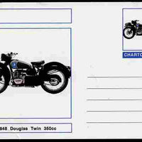 Chartonia (Fantasy) Motorcycles - 1948 Douglas Twin postal stationery card unused and fine