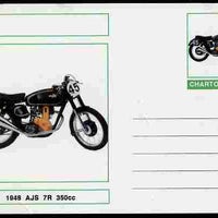 Chartonia (Fantasy) Motorcycles - 1948 AJS 7R postal stationery card unused and fine