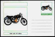 Chartonia (Fantasy) Motorcycles - 1948 AJS 7R postal stationery card unused and fine