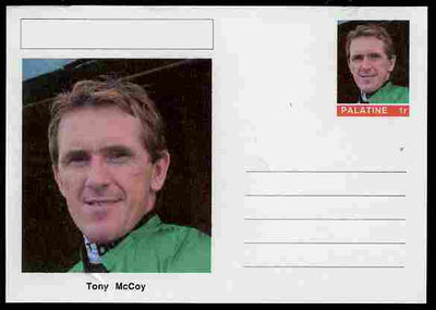 Palatine (Fantasy) Personalities - Tony McCoy (jockey) postal stationery card unused and fine