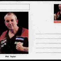 Palatine (Fantasy) Personalities - Phil Taylor (darts) postal stationery card unused and fine