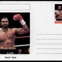 Palatine (Fantasy) Personalities - David Haye (Boxing) postal stationery card unused and fine