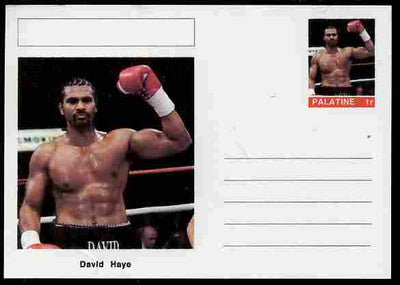 Palatine (Fantasy) Personalities - David Haye (Boxing) postal stationery card unused and fine