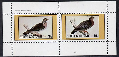 Staffa 1982 Pigeons #03 perf,set of 2 values (40p & 60p) unmounted mint