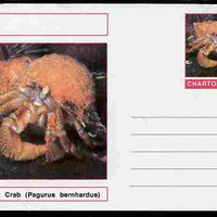 Chartonia (Fantasy) Marine Life - Hermit Crab (Pagurus bernhardus) postal stationery card unused and fine
